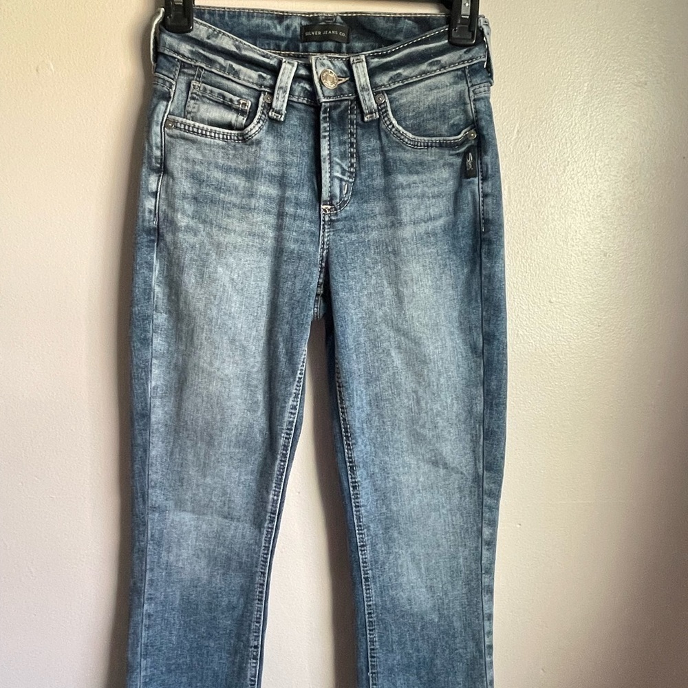 Silver Suki Capri Jeans Size 24 Womenâs